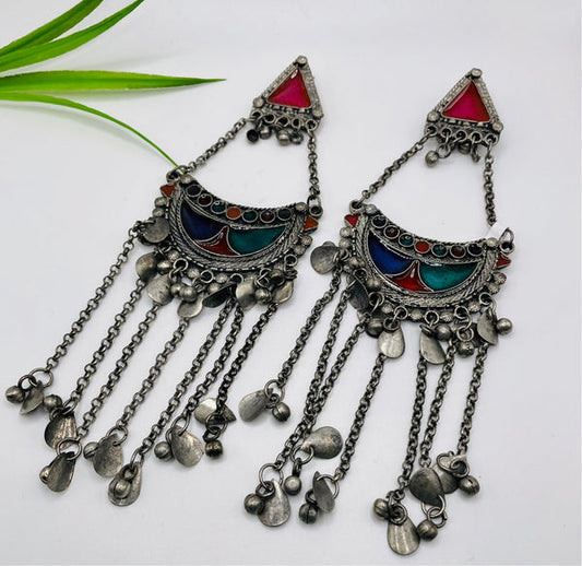 Afghani mirror earings