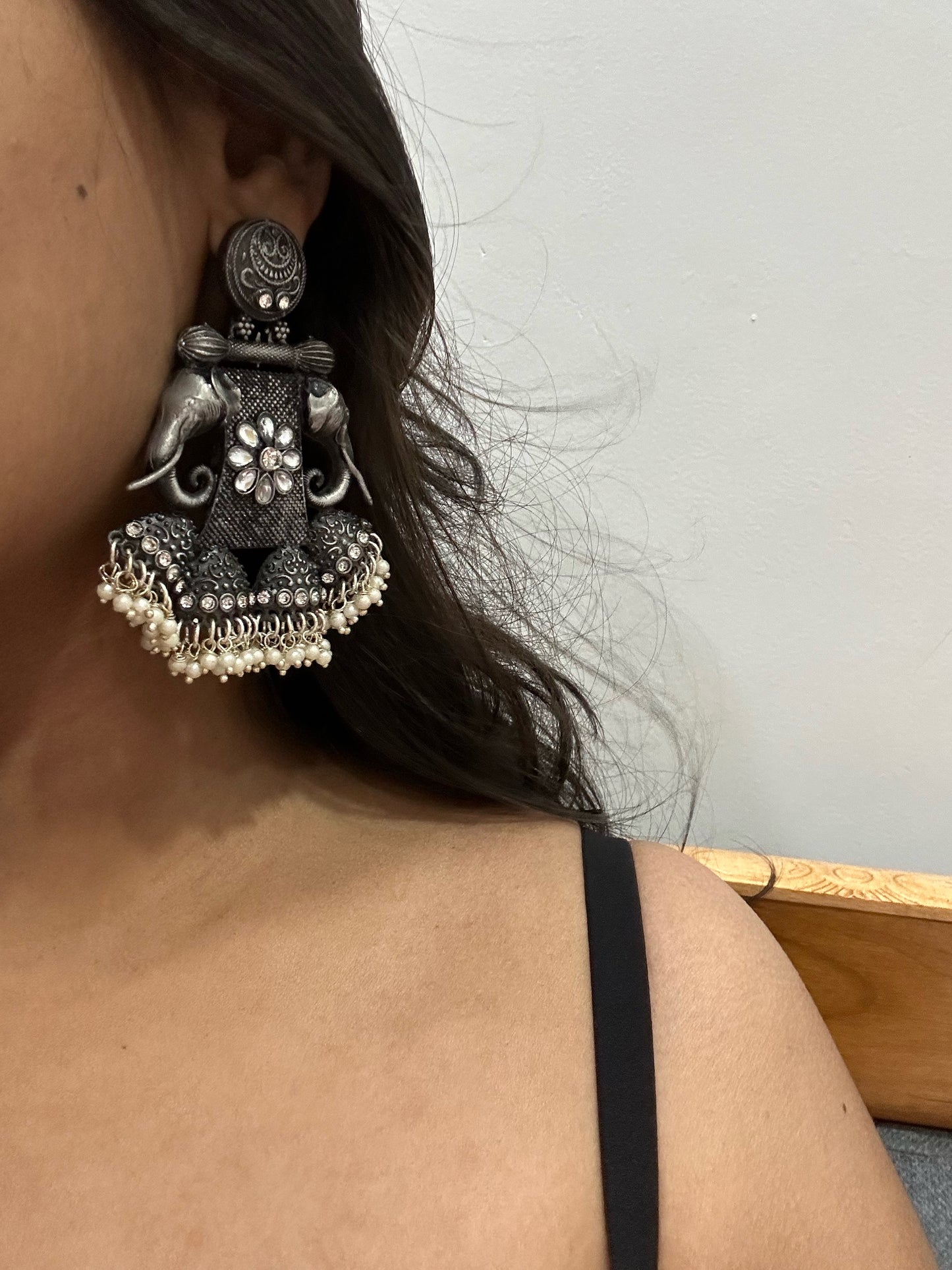 Ganesha stone earings