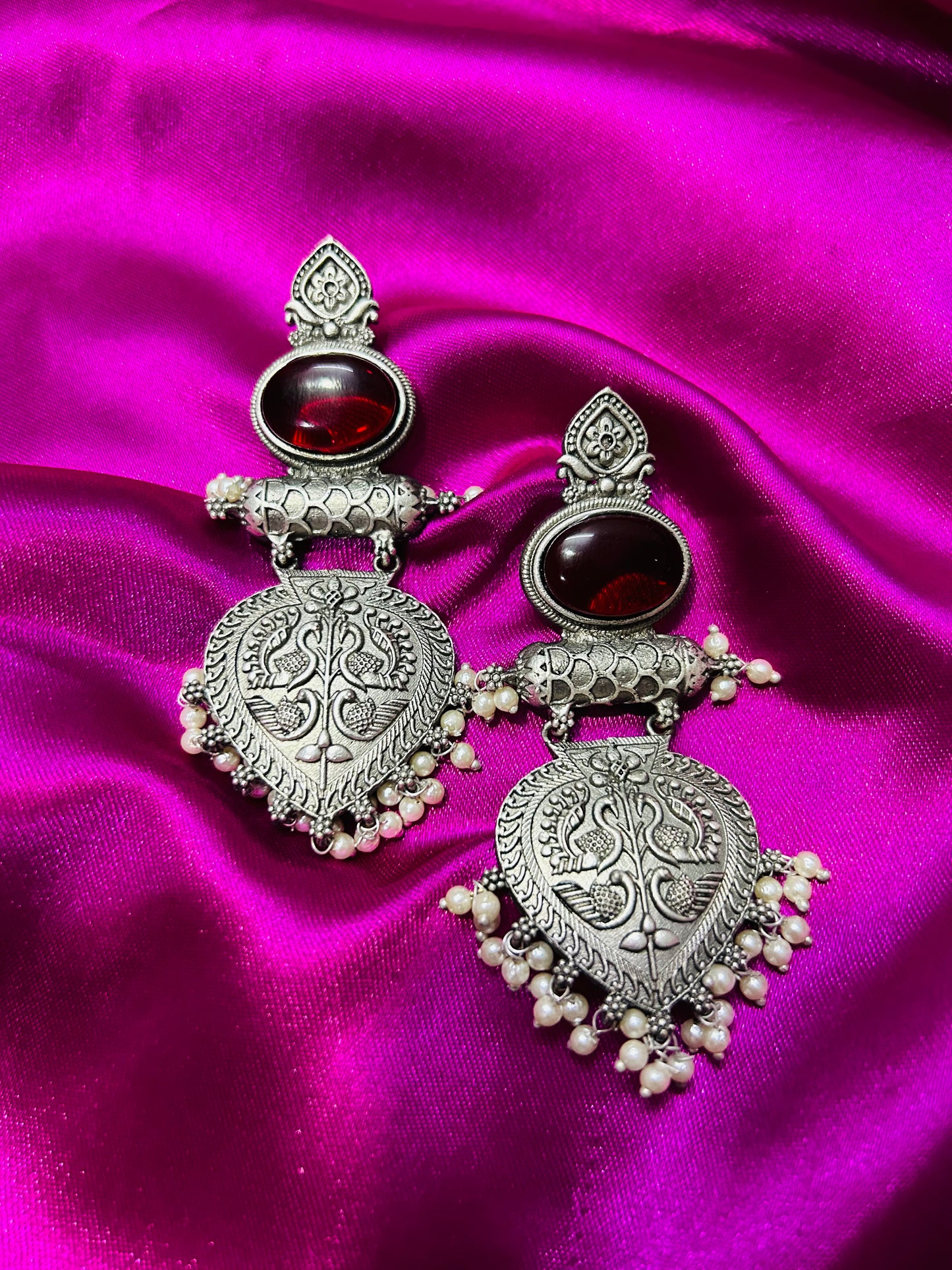 Janvi silver earings