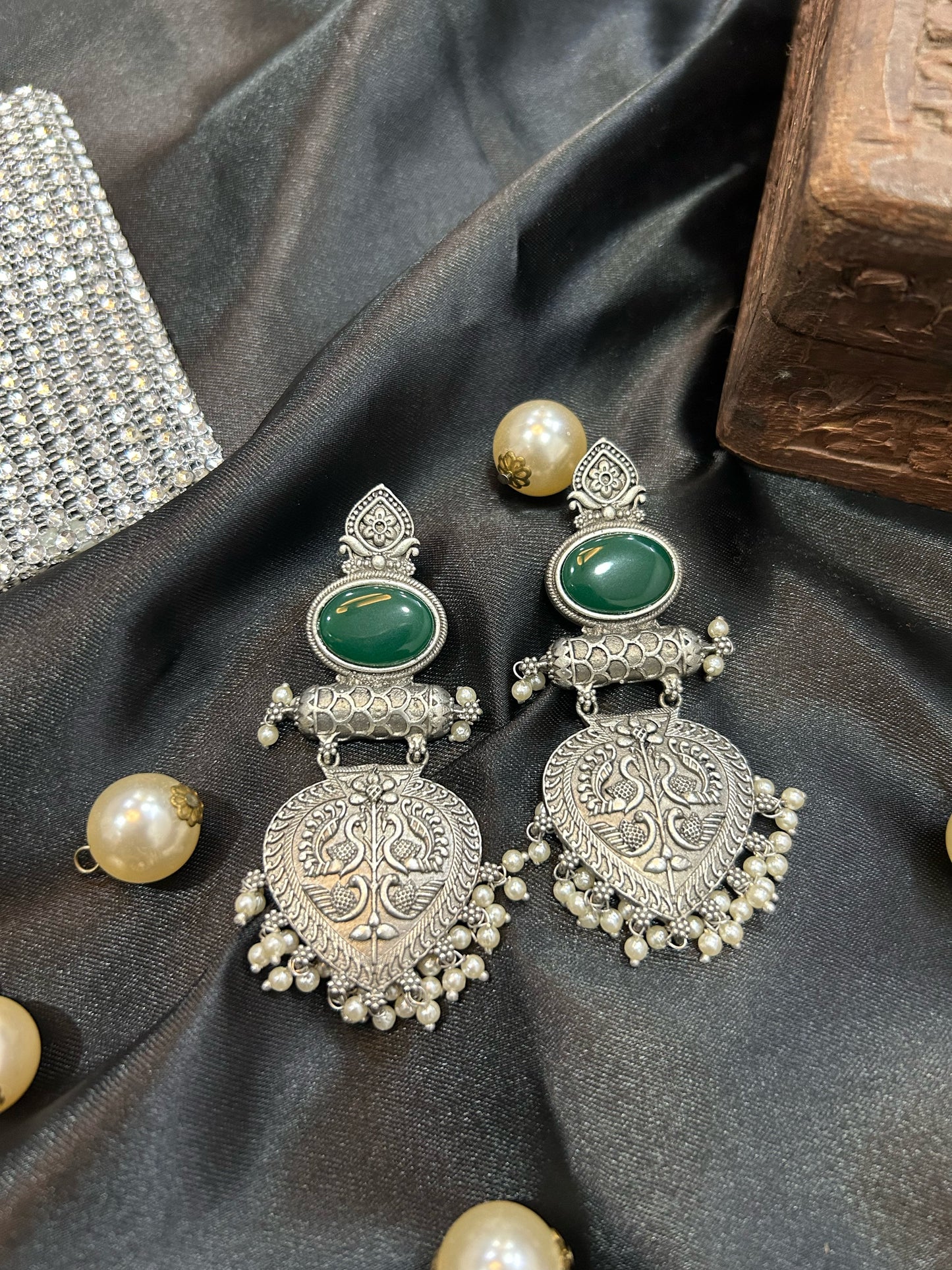 Janvi silver earings