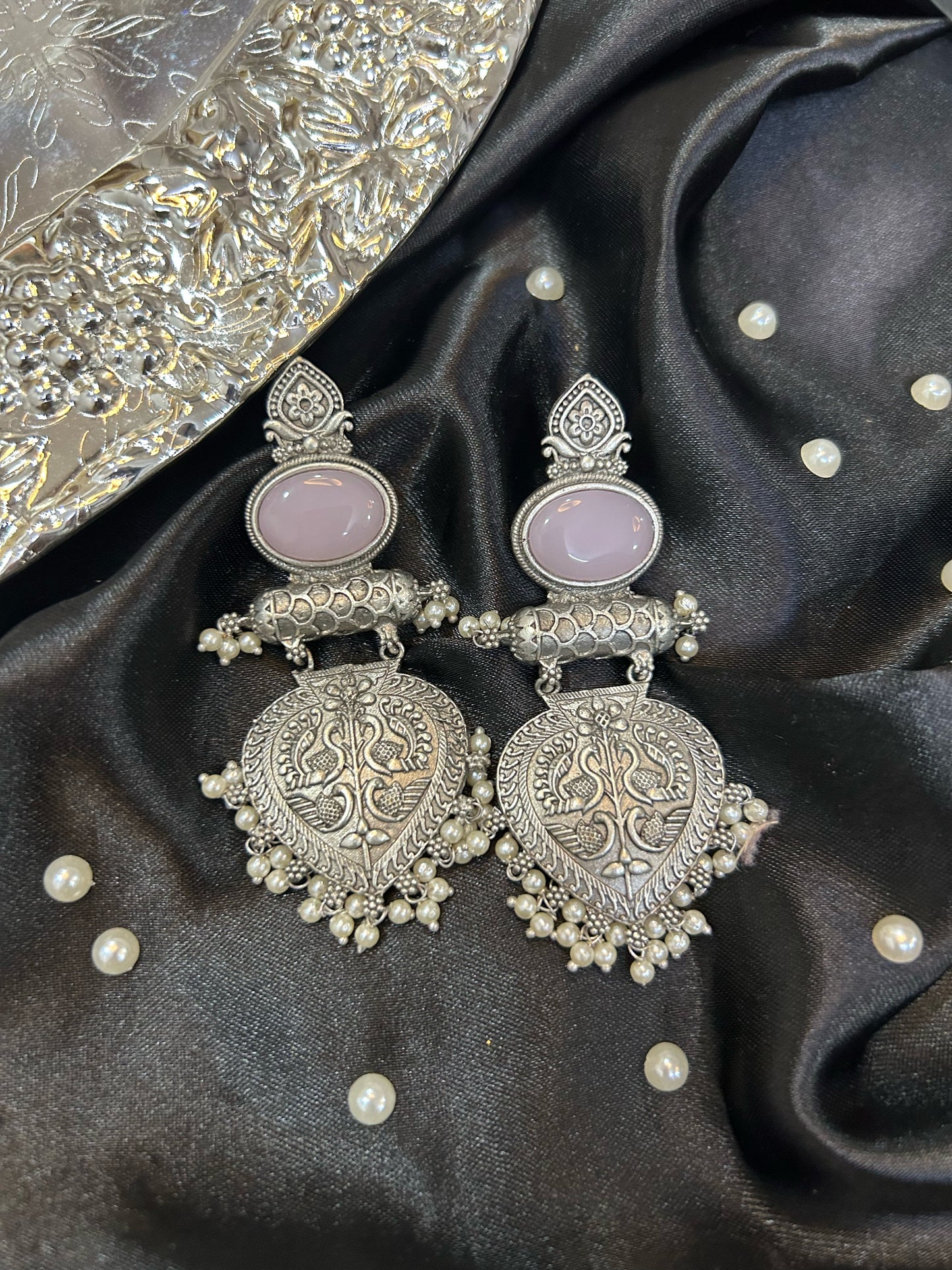 Janvi silver earings