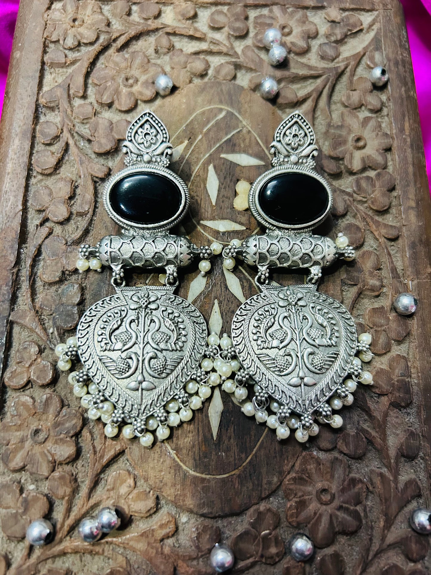 Janvi silver earings