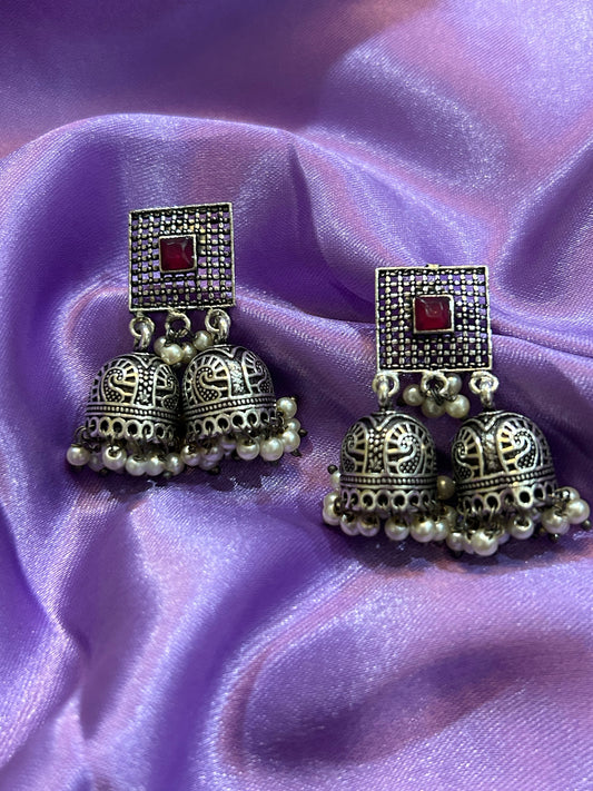 Dual jhumki earings