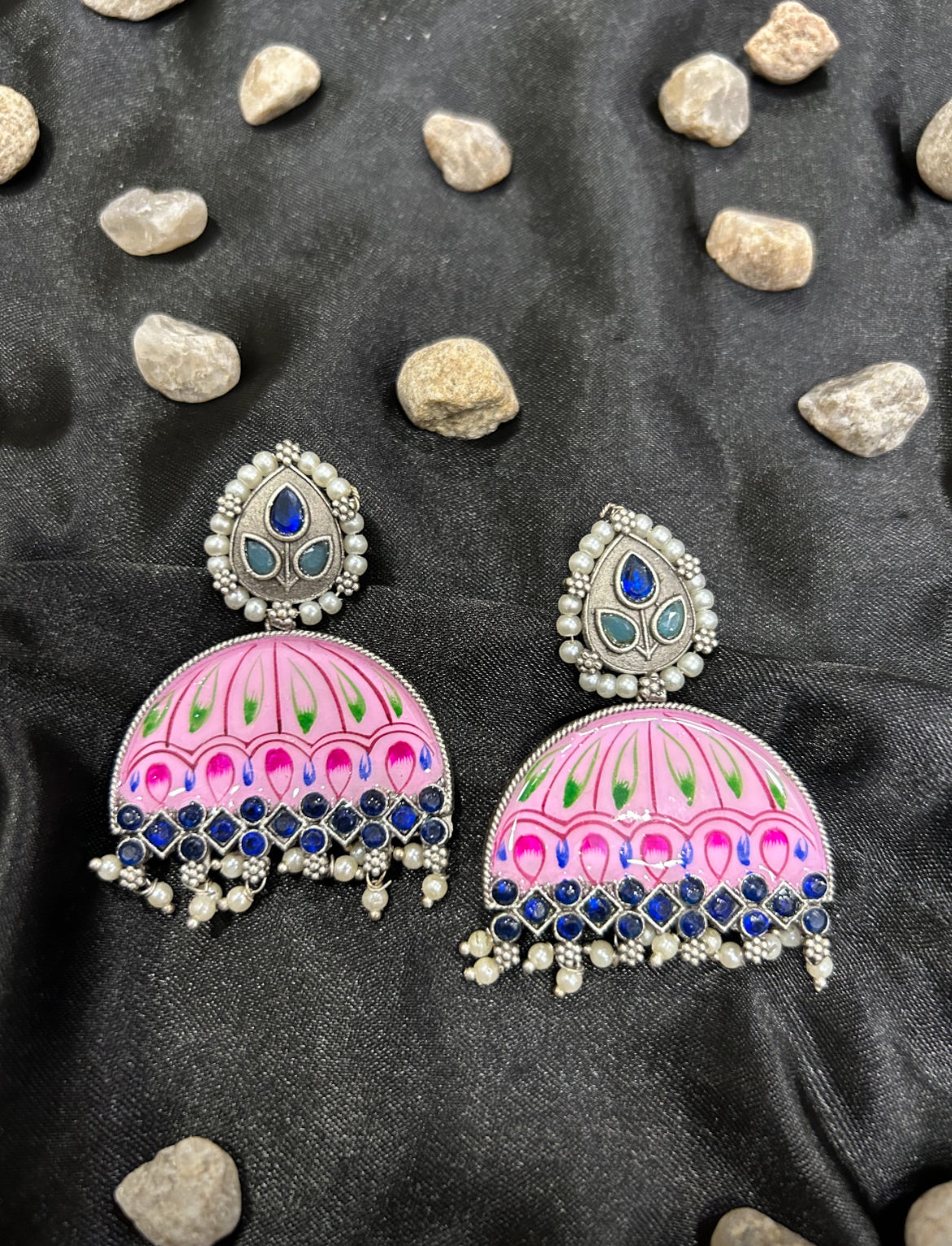 Handpainted arch earings