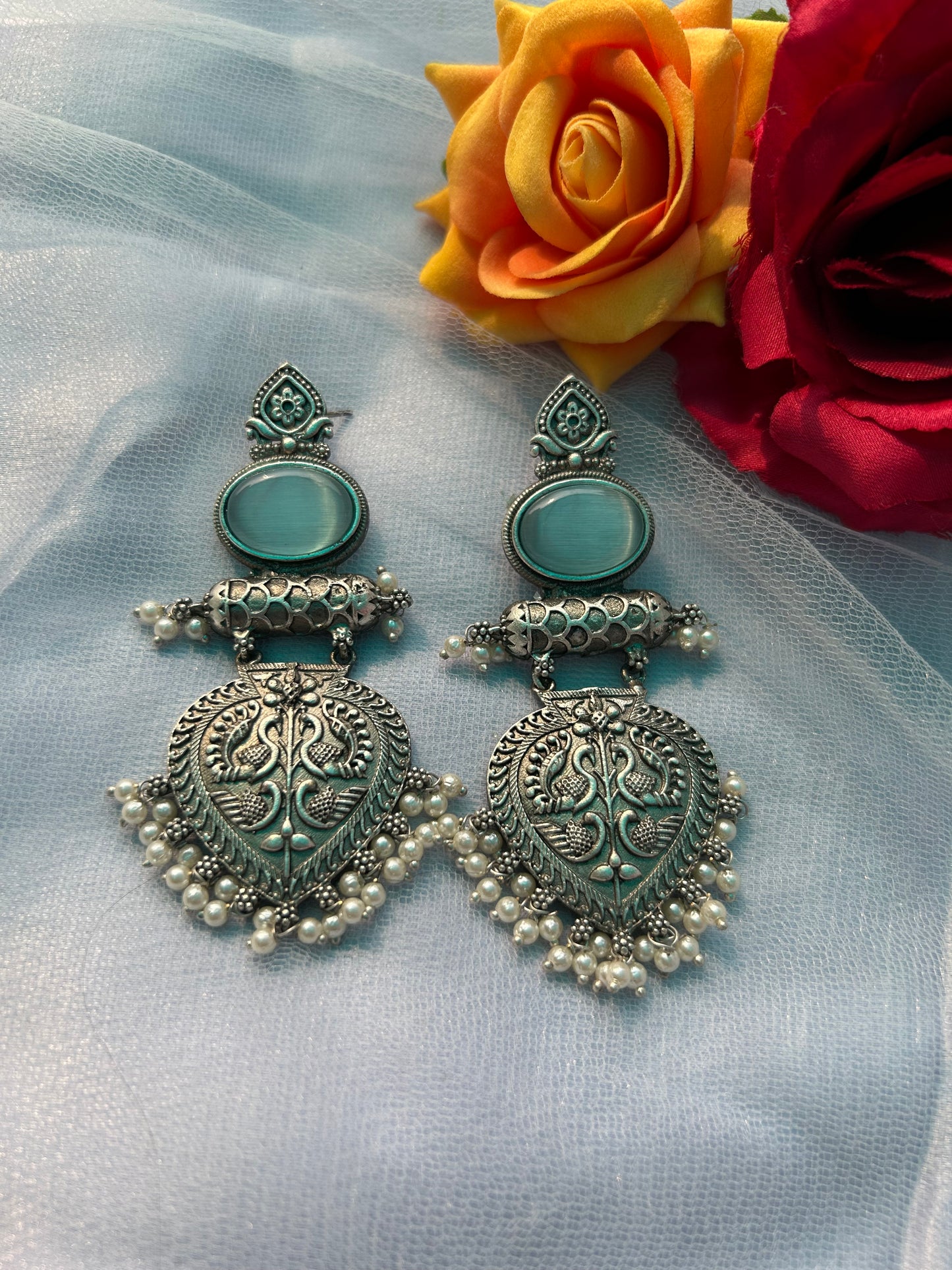 Janvi silver earings